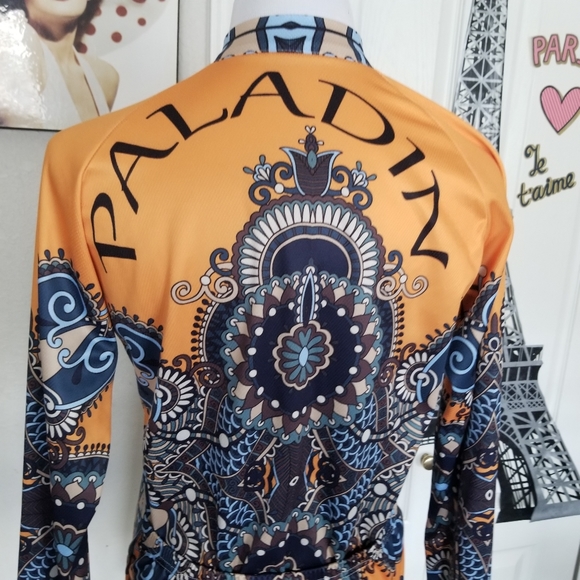 Paladin Cyling Multicolor  Orange Design Jacket size Medium - Picture 5 of 7